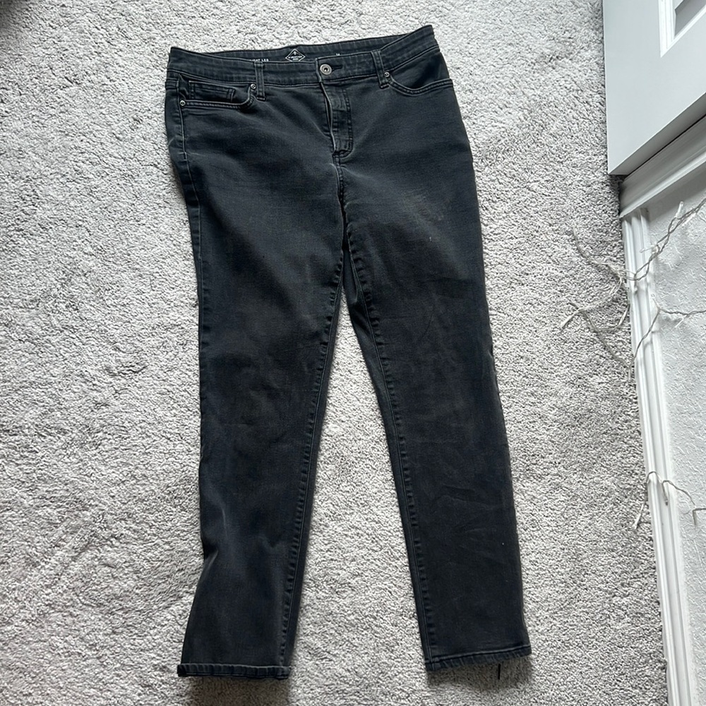 Size 14 straight leg black denim jeans